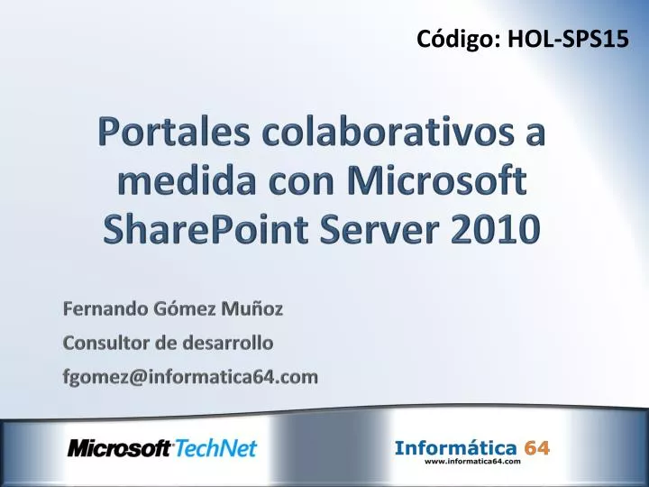 portales colaborativos a medida con microsoft sharepoint server 2010
