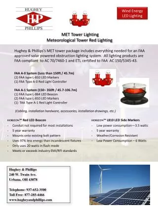 MET Tower Lighting Meteorological Tower Red Lighting