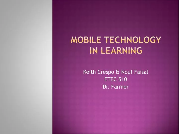 mobile technology in learning