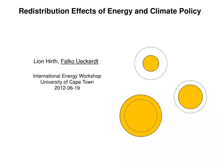 redistribution effects of energy and climate policy