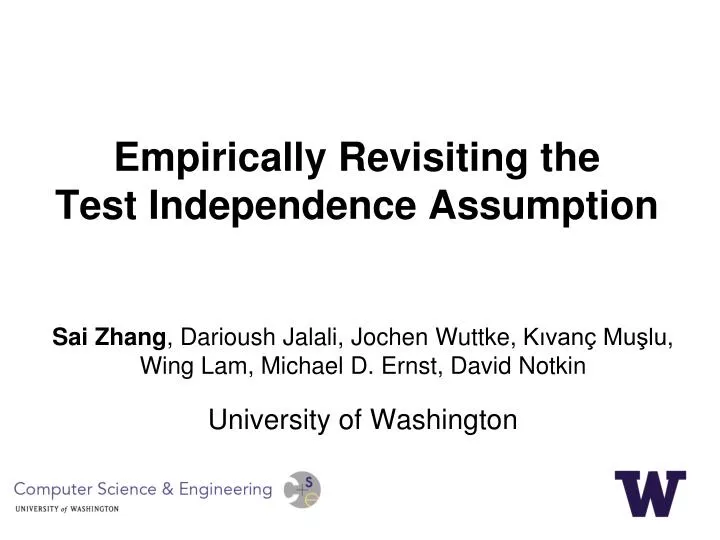 empirically revisiting the test independence assumption