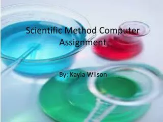 Scientific Method Computer Assignment