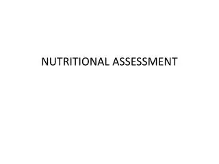 nutritional assessment