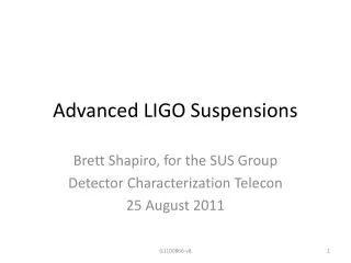 Advanced LIGO Suspensions
