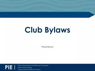 Club Bylaws