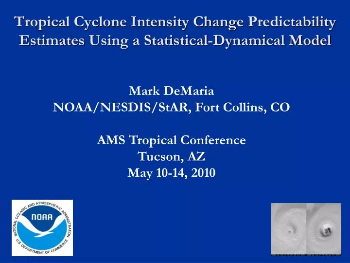 tropical cyclone intensity change predictability estimates using a statistical dynamical model