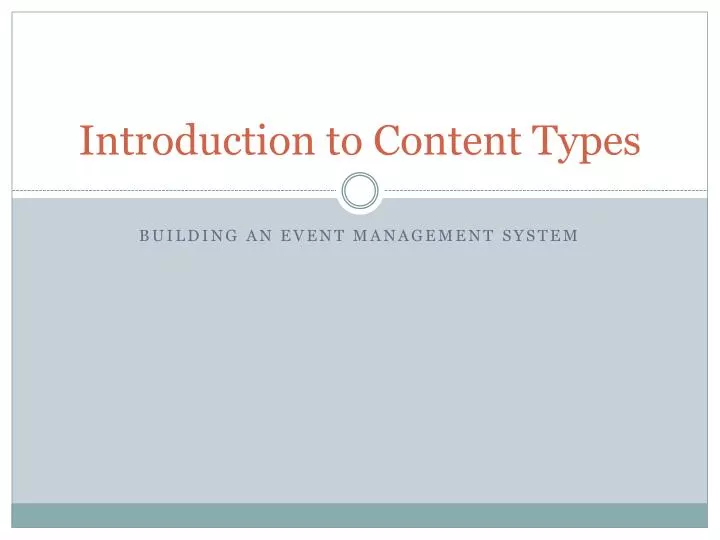 introduction to content types