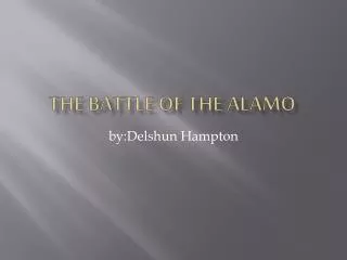 The battle of the alamo