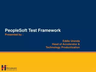 PeopleSoft Test Framework