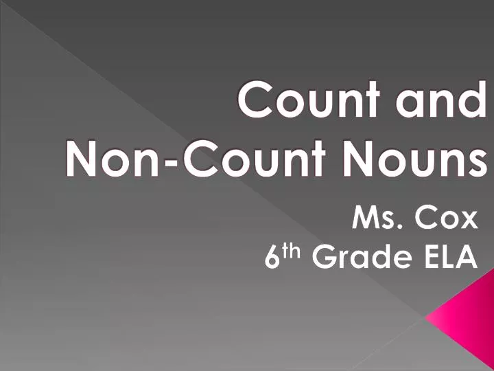 count and non count nouns