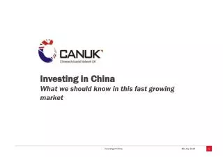 Investing in China What we should know in this fast growing market
