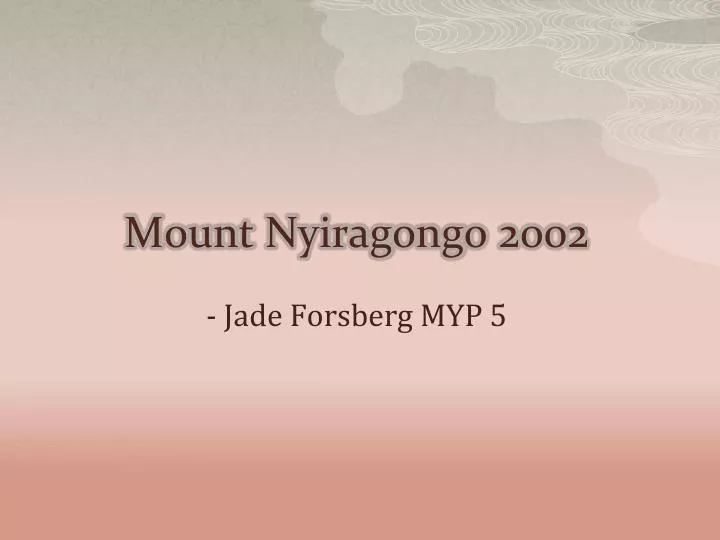 mount nyiragongo 2002