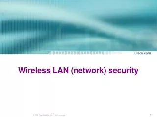 Wireless LAN (network) security