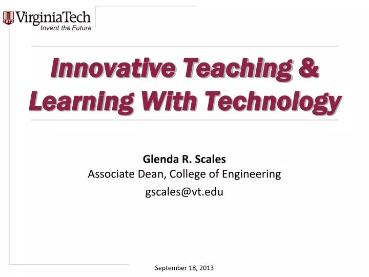 innovative teaching learning with technology