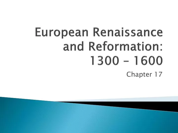 european renaissance and reformation 1300 1600