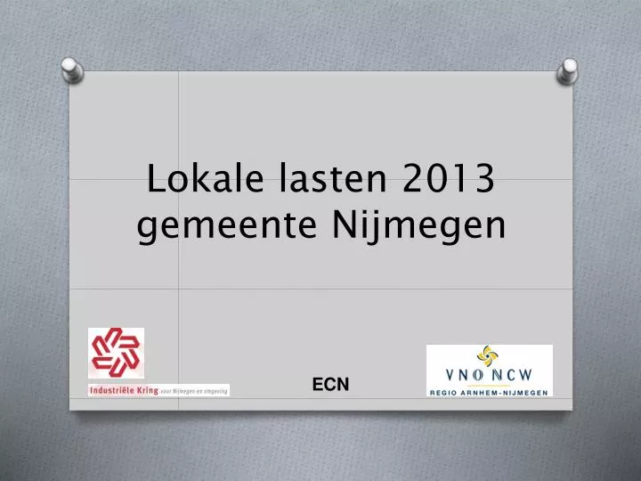 lokale lasten 2013 gemeente nijmegen