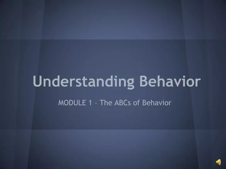understanding behavior