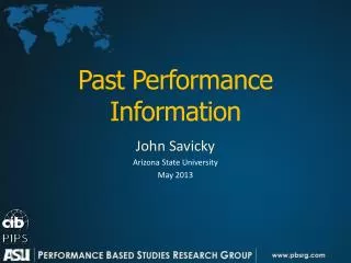 Past Performance Information