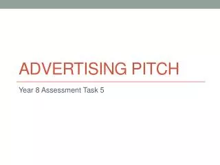 advertising pitch