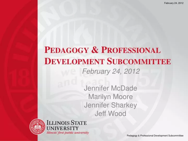 pedagogy professional development subcommittee