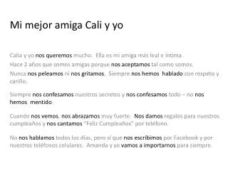 mi mejor amiga cali y yo