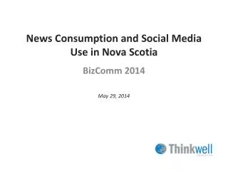 News Consumption and Social Media Use in Nova Scotia