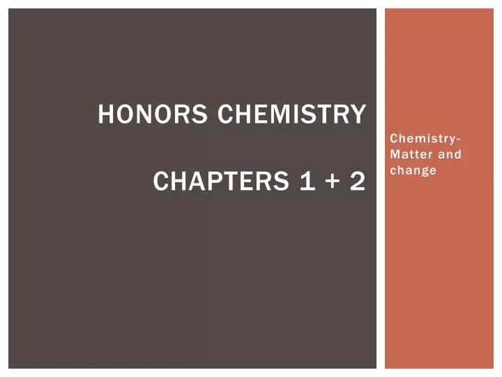 honors chemistry chapters 1 2