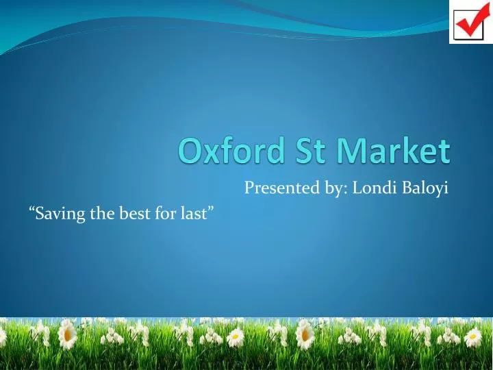 oxford st market