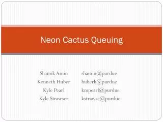 Neon Cactus Queuing