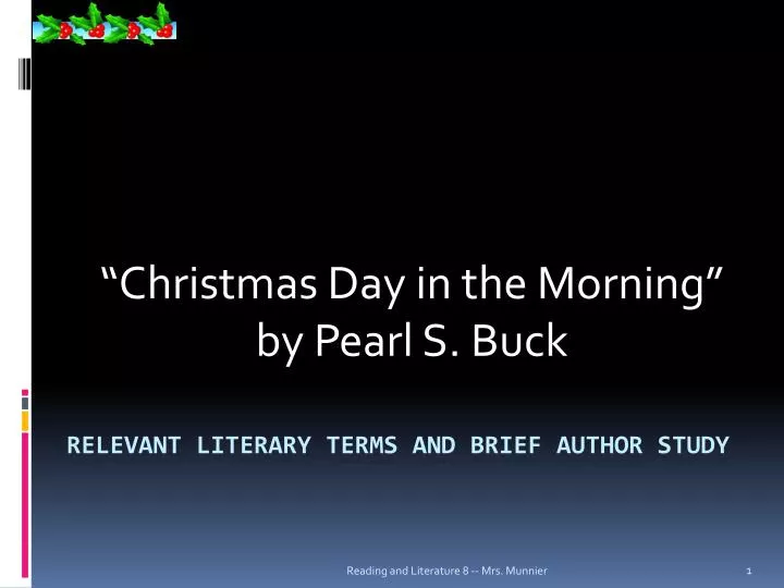 christmas day in the morning by pearl s buck
