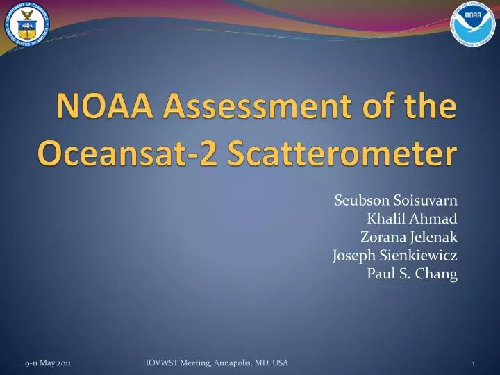 noaa assessment of the oceansat 2 scatterometer