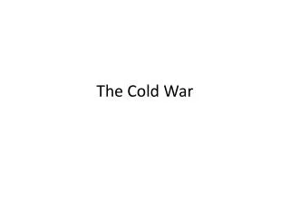 The Cold War