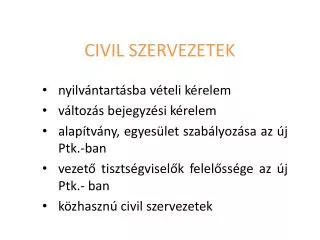 civil szervezetek