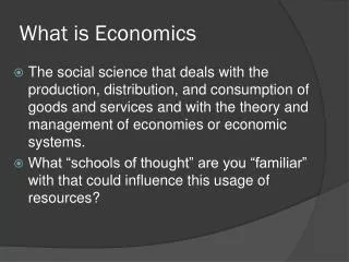 What is Economics