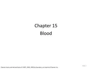 Chapter 15 Blood