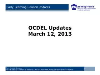 State of the State: Early Learning in Pennsylvania Today