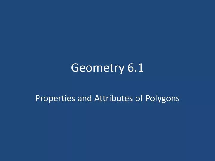 geometry 6 1