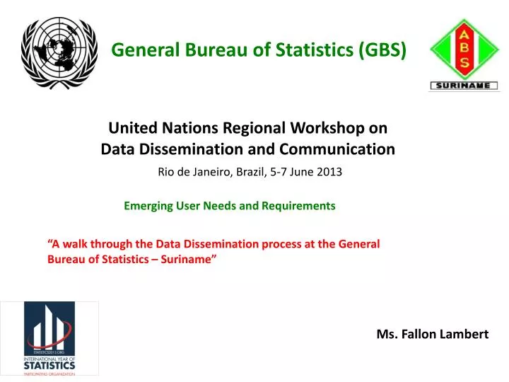 united nations regional workshop on data dissemination and communication