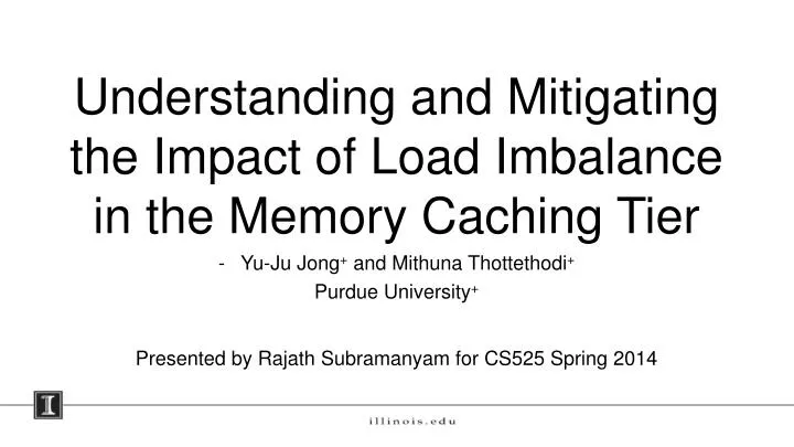 understanding and mitigating the impact of load imbalance in the memory caching tier
