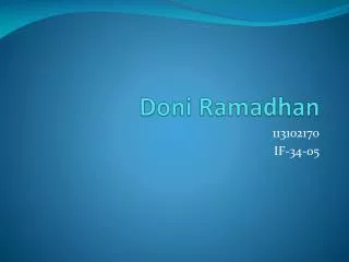 Doni Ramadhan