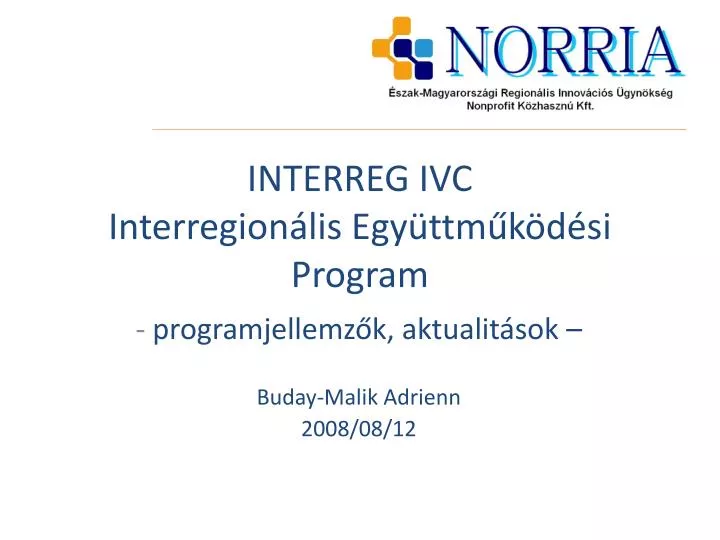 interreg ivc interregion lis egy ttm k d si program