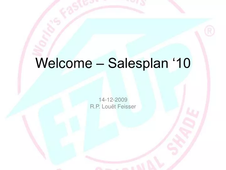 welcome salesplan 10