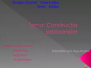 tema construc ia abloanelor
