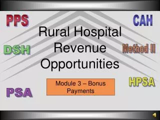 Rural Hospital Revenue Opportunities