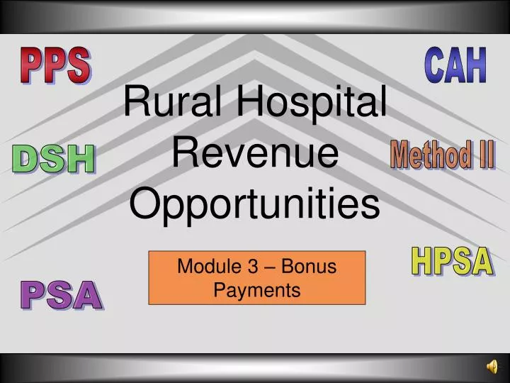 rural hospital revenue opportunities