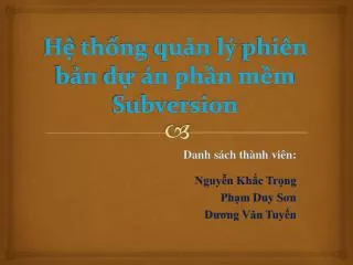 h th ng qu n l phi n b n d n ph n m m subversion
