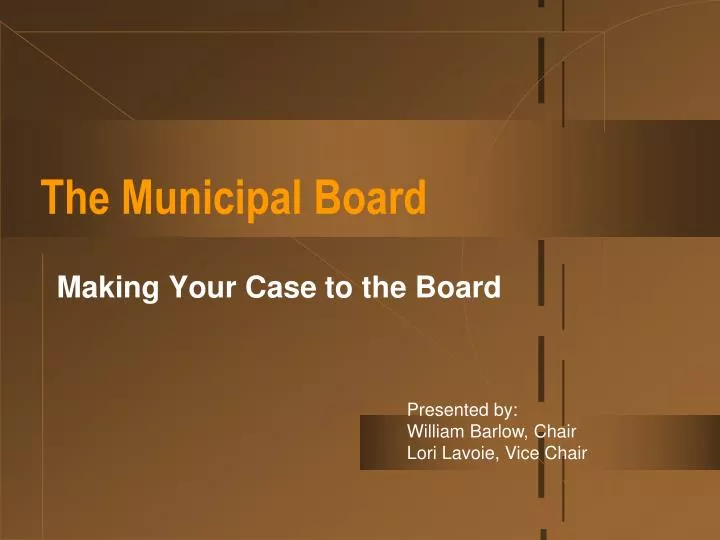 the municipal board