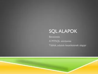 sql alapok