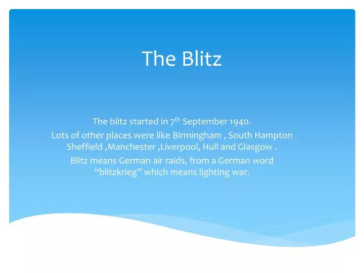 the blitz