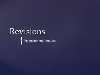 Revisions